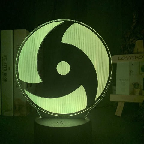 Deco Naruto Lampe Sharingan Led Neon À Poser De Chevet ou Bureau Manga