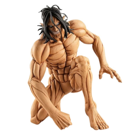 Découvrez la puissance du Titan Assaillant avec cette figurine de 25 cm d'Eren Jäger inspirée de L'Attaque des Titans.