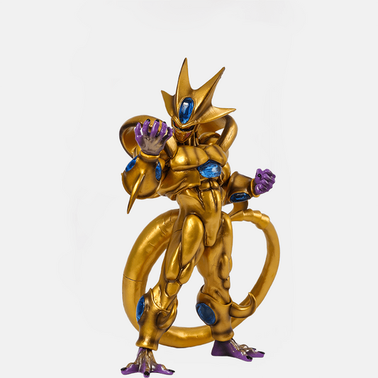 La figurine Golden Cooler de Super Dragon Ball Heroes incarne la majesté de ce personnage emblématique dans sa forme dorée