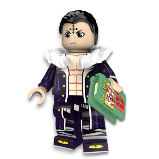 Figurine LEGO de Kuroro Lucifer, le charismatique leader de la Brigade Fantôme de Hunter x Hunter