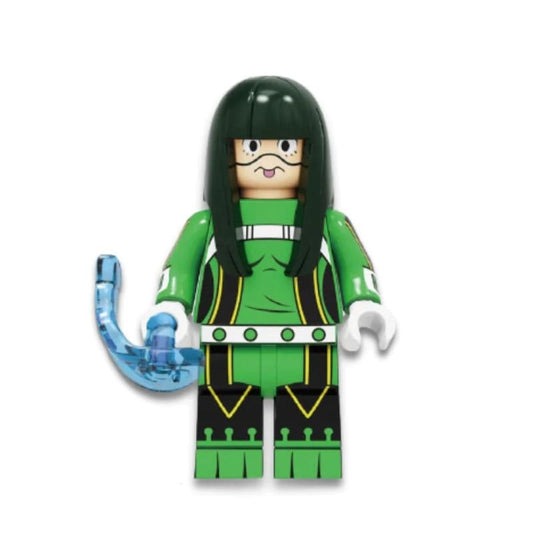 La figurine LEGO de Tsuyu Asui, surnommée 'Froppy', vous permettra d'incarner cette apprentie héroïne au pouvoir unique, capable de sauter, coller aux murs et étendre sa langue comme une vraie grenouille, dans l'univers captivant de My Hero Academia.