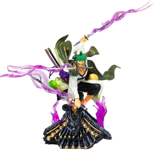 Figurine de Roronoa Zoro Onigashima, le légendaire épéiste à trois sabres de One Piece.