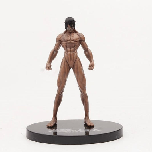 Découvrez la figurine d'Eren Jäger transformé en titan assaillant, une représentation fidèle du héros de L'Attaque des Titans, mesurant 17 cm, pour un véritable immersion dans l'univers du manga
