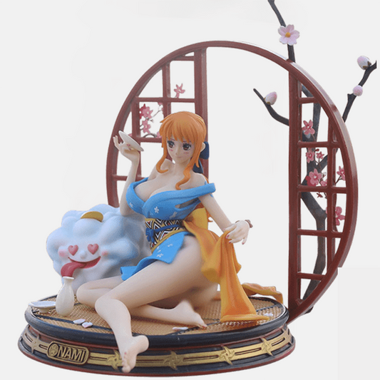 L'équipage des Mugiwaras brillerait moins sans Nami. Obtenez la Figurine One Piece Nami Wano et plongez dans l'aventure avec son compagnon inséparable Zeus !