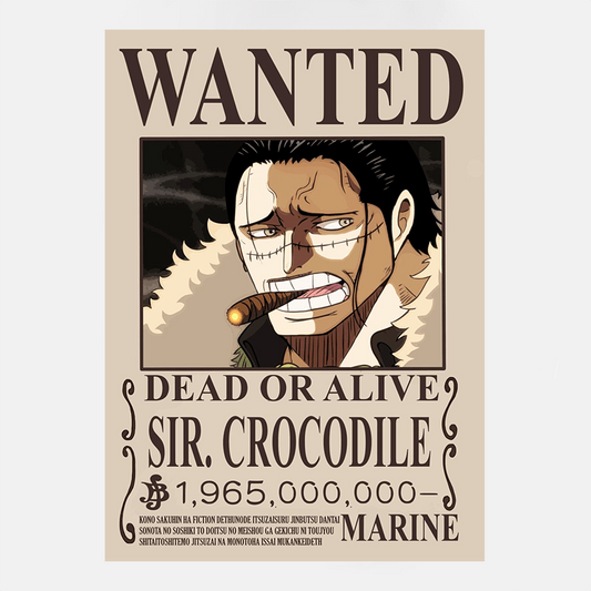 Collectionnez les avis de recherche One Piece avec la nouvelle prime à l'effigie du Shichibukai, Crocodile, et complétez votre collection de posters Wanted !