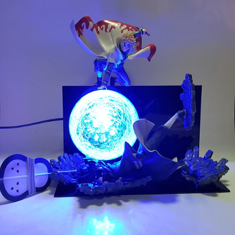 Figurine lampe Minato Namikaze vs. Tobi pour une ambiance épique.