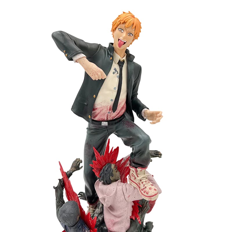 La figurine de Denji, alias "Le Chainsaw Man", une pièce de collection haut de gamme pour les fans, fidèlement conçue avec un design conforme au manga.