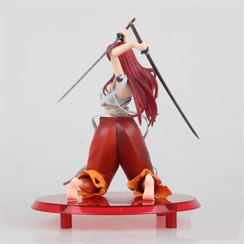 Figurine d'Erza Scarlett en Armure Hakama de Fairy Tail, environ 20 cm, fidèle au manga