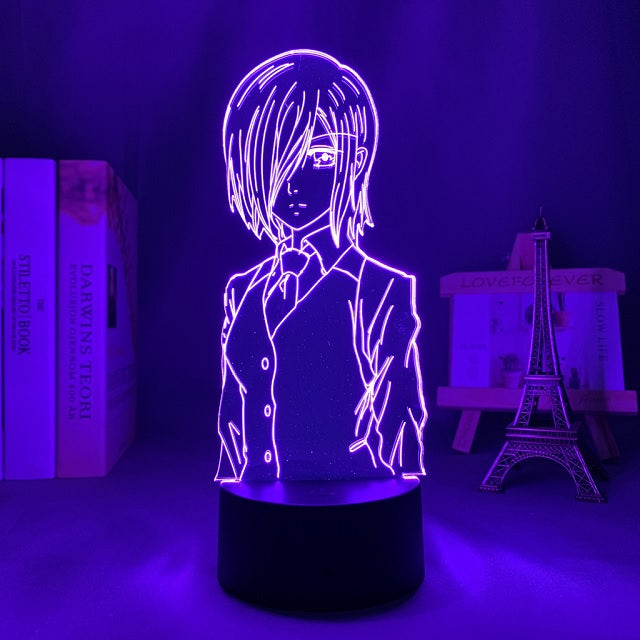 Lampe LED Tokyo Ghoul Toka Kirishima, 7 couleurs différentes et un design élégant pour illuminer votre chambre ou salon avec une ambiance unique.