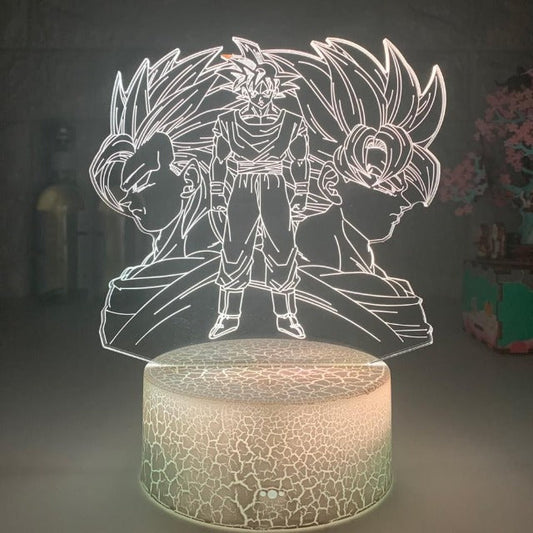 Illuminez votre espace avec la lampe Sangoku, l'emblème de Dragon Ball Z, pour une ambiance Saiyan inoubliable.