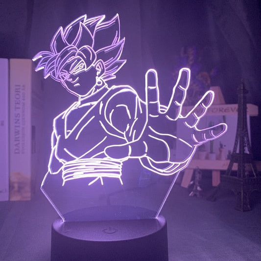 Illuminez la chambre avec la lampe Black Goku Super Saiyan Rosé, une pièce essentielle pour les fans de Dragon Ball Super