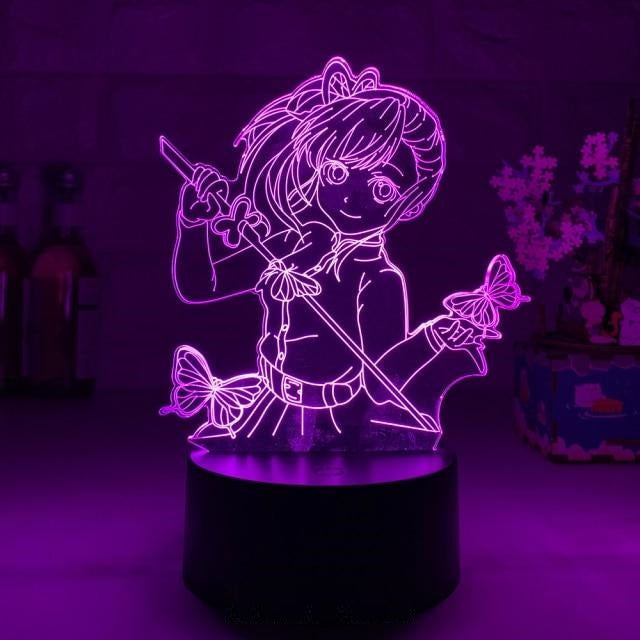 Illuminez la chambre ou le salon de votre plus grand fan de Demon Slayer avec cette lampe LED multicolore représentant Kanao, la sœur de Shinobu