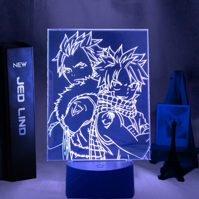 Lampe de chevet Fairy Tail mettant en scène Sting et Natsu, idéale pour les fans de l'anime !