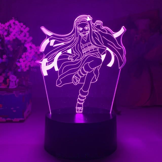 Brighten up your room or living area with this Demon Slayer Nezuko Combat multicolored LED acrylic ambiance lamp, perfect for the biggest Demon Slayer fans.