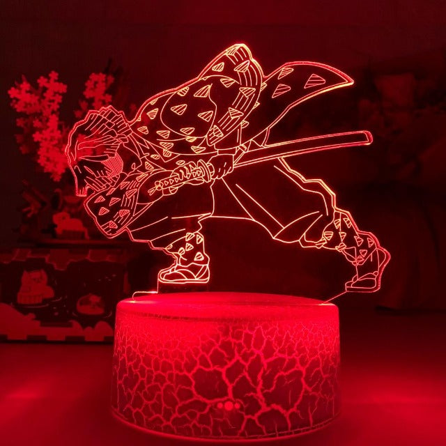 Illuminez la chambre ou le salon des plus grands fans de Demon Slayer avec cette lampe multicolore mettant en avant Zenitsu et son katana.