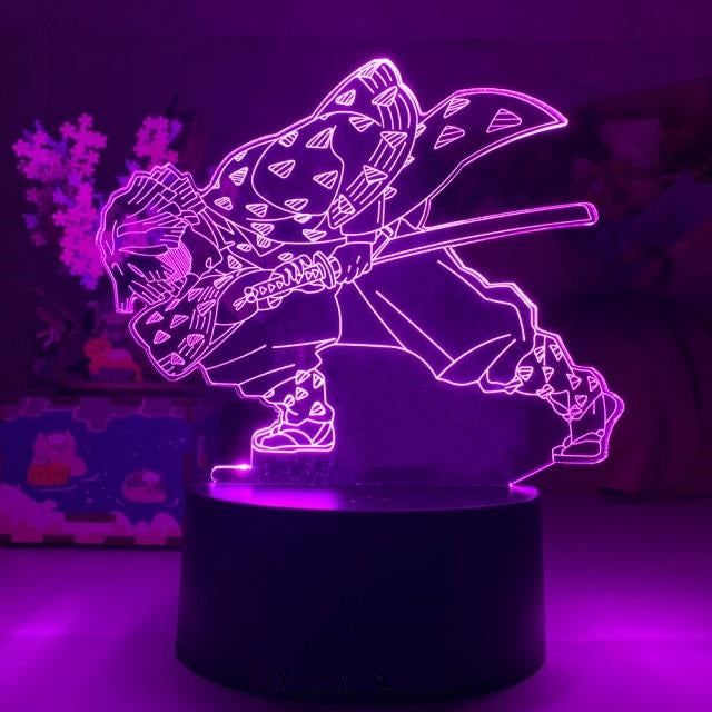 Illuminez la chambre ou le salon des plus grands fans de Demon Slayer avec cette lampe multicolore mettant en avant Zenitsu et son katana.