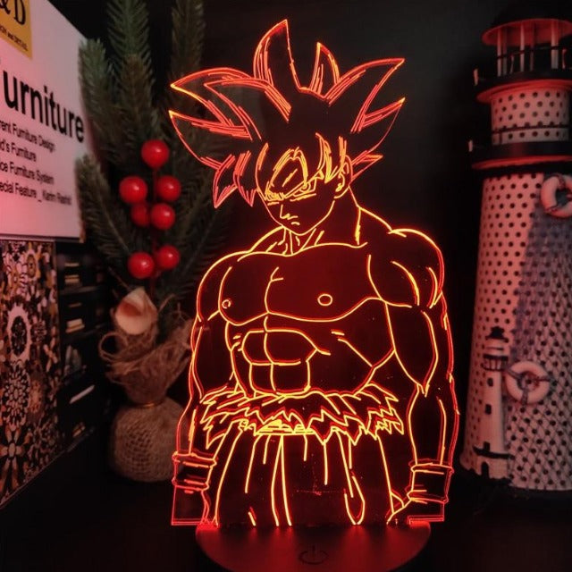 Illuminez votre espace avec la lampe Goku Ultra Instinct, un hommage incontournable pour les fans de Dragon Ball Z