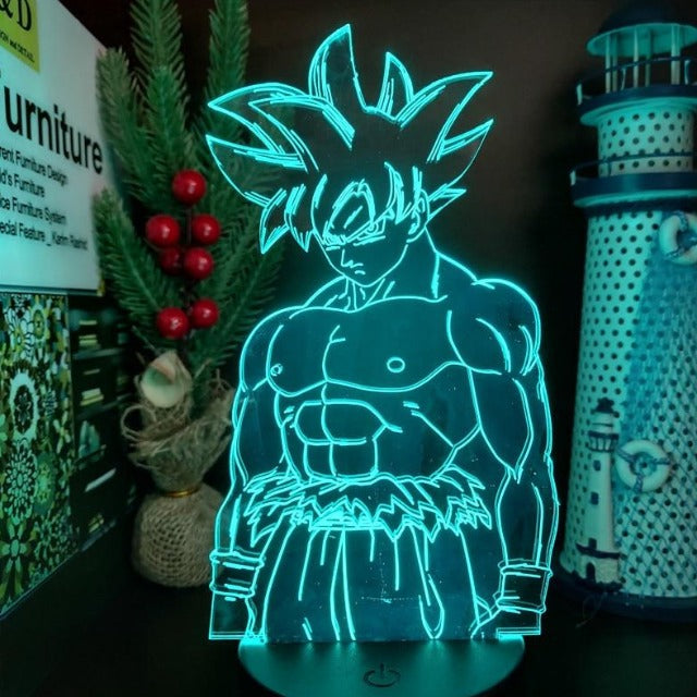 Illuminez votre espace avec la lampe Goku Ultra Instinct, un hommage incontournable pour les fans de Dragon Ball Z