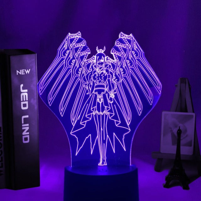 Lampe Fairy Tail Erza, un incontournable pour les fans, pour une ambiance magique en 7 couleurs différentes
