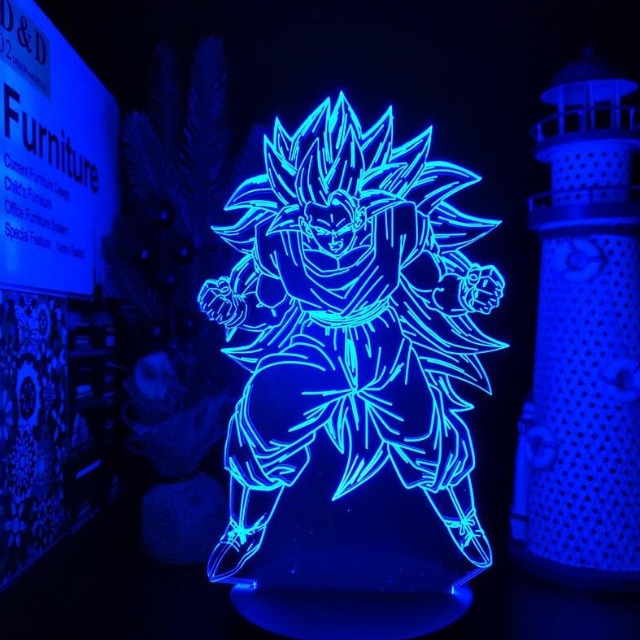 Illuminez votre chambre avec la lampe Goku Super Saiyan 3, un incontournable pour les fans de Dragon Ball Z