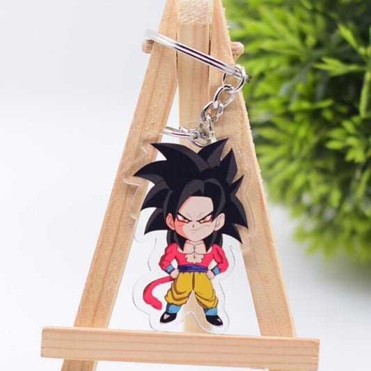 Porte-clé Goku Super Saiyan 4 Dragon Ball Z, l'accessoire parfait pour les fans, livraison gratuite.