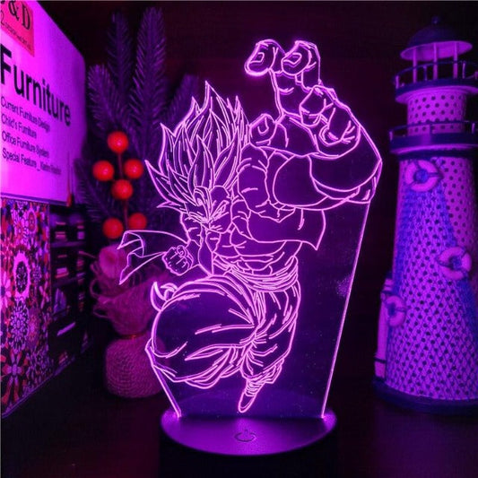 Illuminez votre passion pour Dragon Ball avec la lampe Gogeta Blue, une pièce incontournable pour les fans de la série.