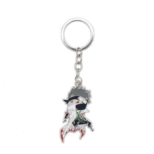 Donnez une touche Ninja à vos clés avec ce porte-clé Naruto métallique représentant Kakashi Hatake, l'accessoire idéal pour les fans du manga !