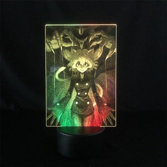 Lampe acrylique d'atmosphère inspirée de Neferupito, parfaite pour les fans d'Hunter x Hunter