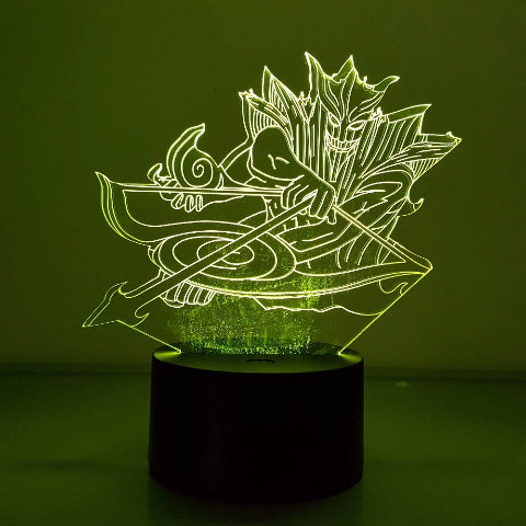 Illuminez votre espace avec le Susanoo, une lampe représentant la forme complète de ce puissant pouvoir du Mangekyo Sharingan ! Parfait pour les fans de Naruto.
