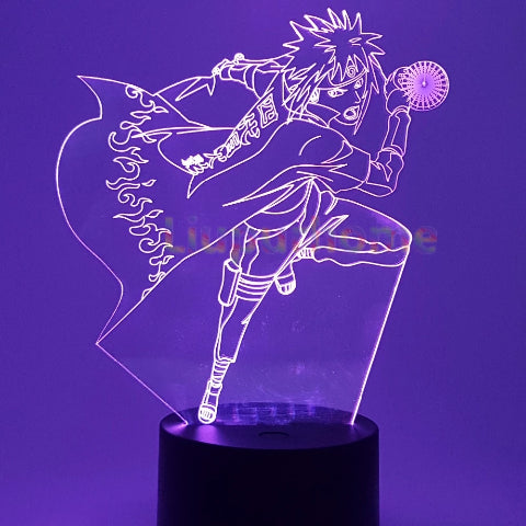 Une lampe LED 3D époustouflante représentant Minato Namikaze, le Quatrième Hokage de Konoha, idéale pour les fans de Naruto !