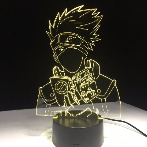 Illuminez votre espace avec cette lampe LED Kakashi Hatake, le mentor de Naruto, pour les fans de Naruto