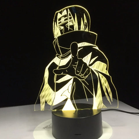 Lampe de chevet Itachi Uchiwa, l'accessoire parfait pour les fans avec 7 couleurs différentes