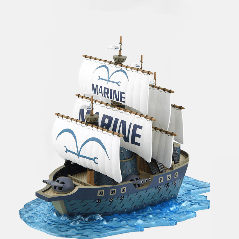 Voyage dans le Nouveau Monde avec la Figurine One Piece emblématique du Navire de la Marine et rejoins l'élite pour capturer tous les pirates qui se mettront en travers de ton chemin !