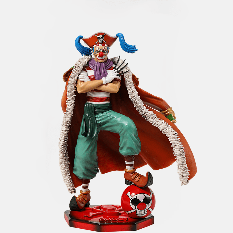 Devenez un Yonko légendaire aux côtés de Baggy le Clown avec la Figurine One Piece emblématique, prête à défier la Marine et à rejoindre la Cross Guild !