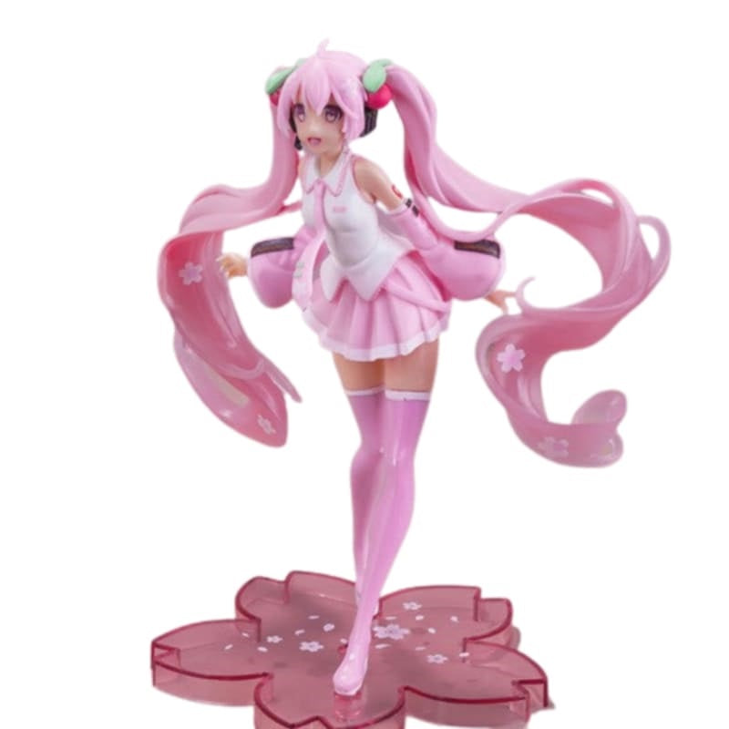 La figurine de Hatsune Miku Pink-Lady, icône de la musique, incarne l'élégance en rose bonbon en 14,5 cm.