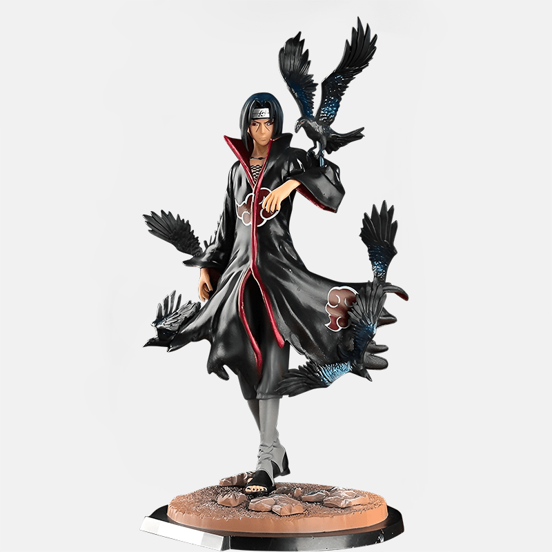 Obtenez la remarquable figurine Naruto à l'effigie d'Itachi et de ses corbeaux pour devenir un véritable Uchiha