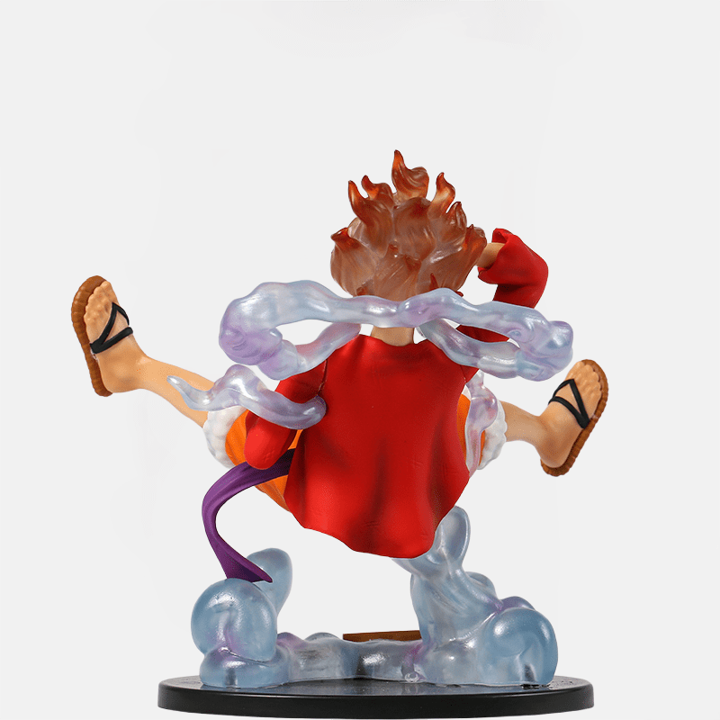 Rejoignez le combat pour la paix sur Wano avec la Figurine One Piece de Luffy en Gear 5, une représentation digne de Niku, le Dieu du Soleil.