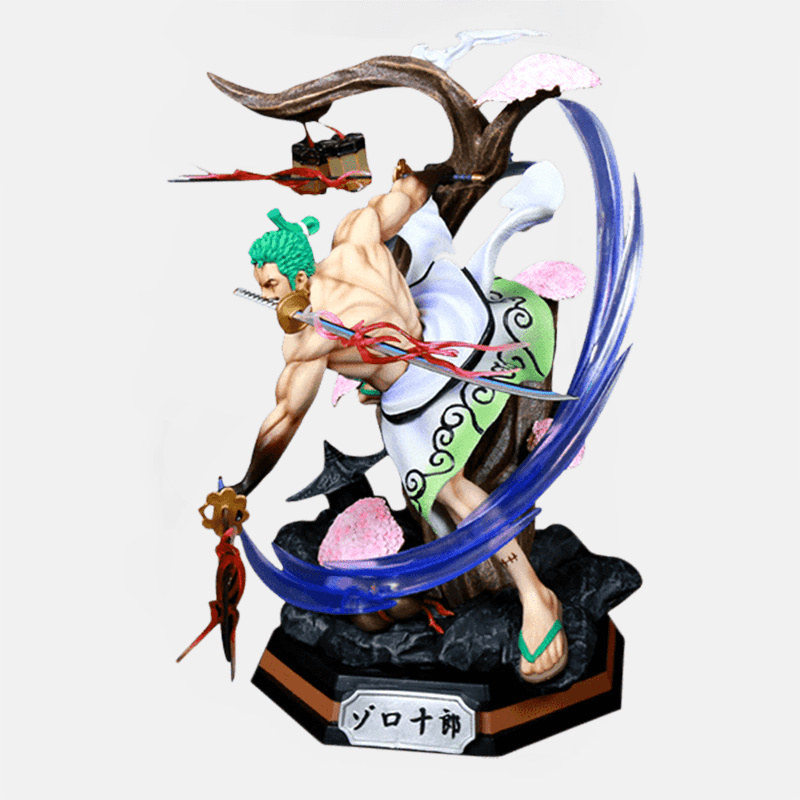 Figurine LED de Zoro Wano de One Piece, disponible chez HappyManga.