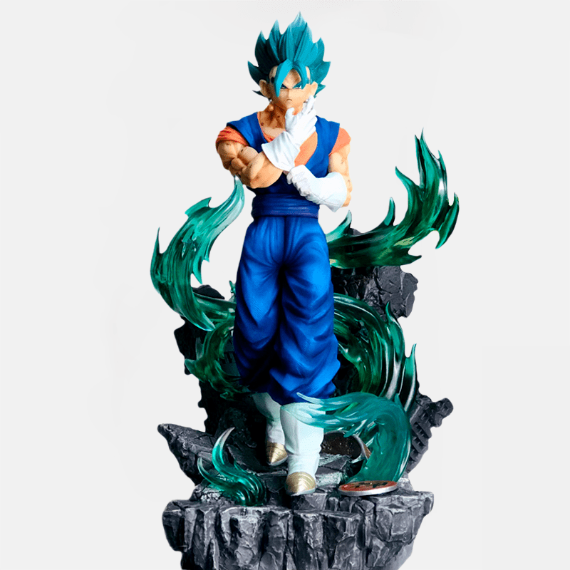 Découvre la puissance de Vegeto Blue avec la figurine LED Dragon Ball Super.