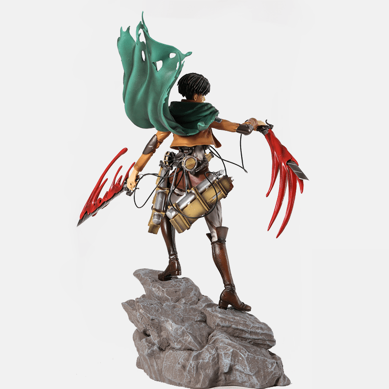 Avec la figurine SNK de Levi de L'Attaque des Titans, complète ta collection en hommage au Caporal-chef du Bataillon d'Exploration !
