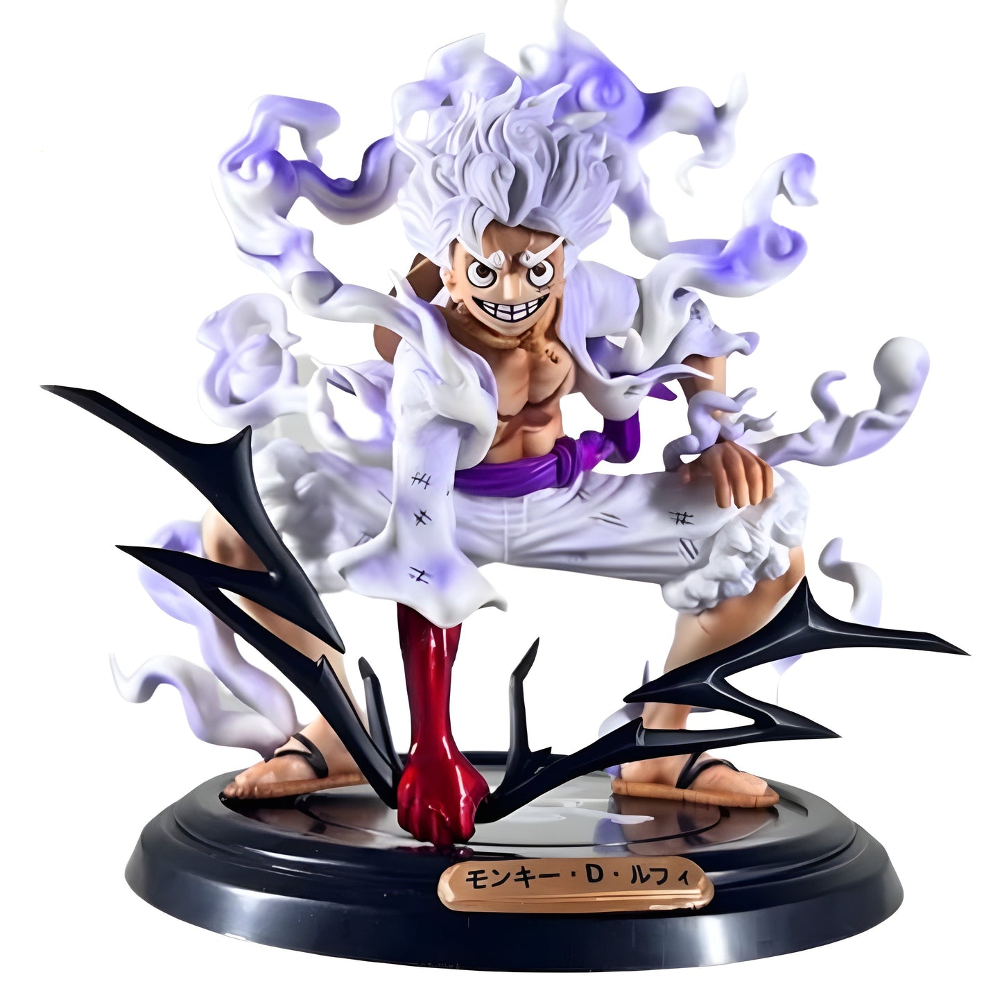 Découvrez Monkey D. Luffy dans sa forme ultime, le Gear 5, avec cette figurine haut de gamme de 20 cm inspirée du manga épique One Piece.