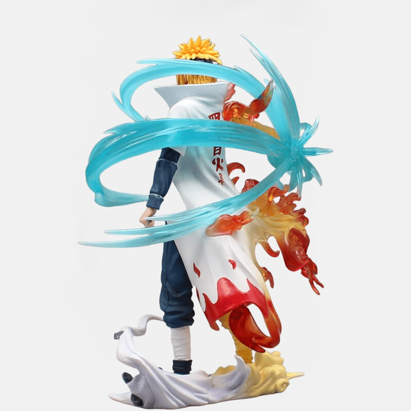 Figurine LED Naruto représentant Minato et son puissant Rasengan, une pièce unique symbolisant la puissance du 4ème Hokage.