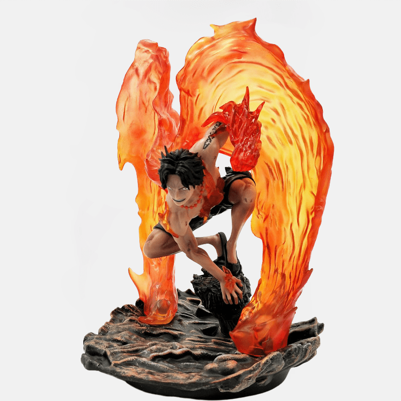 Succombez à la passion de Mera Mera no Mi avec cette superbe figurine One Piece d'Ace aux ailes de flammes impressionnantes !