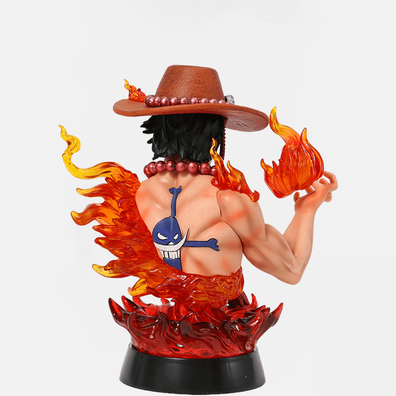 Cette figurine captivante de Portgas D. Ace en buste avec son pouvoir du feu est un trésor absolu pour les fans de One Piece.