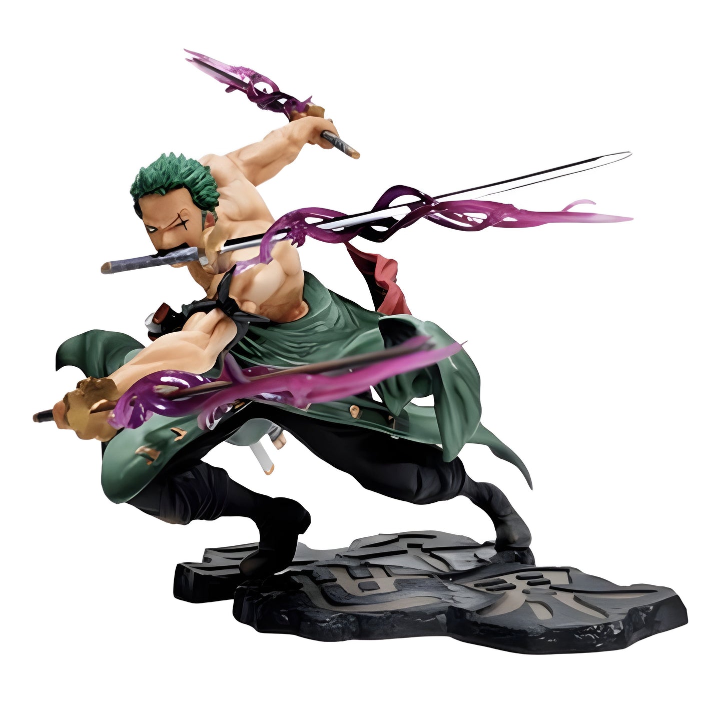 Roronoa Zoro, le puissant épéiste de One Piece, prend vie dans cette figurine haut de gamme, fidèle au manga.