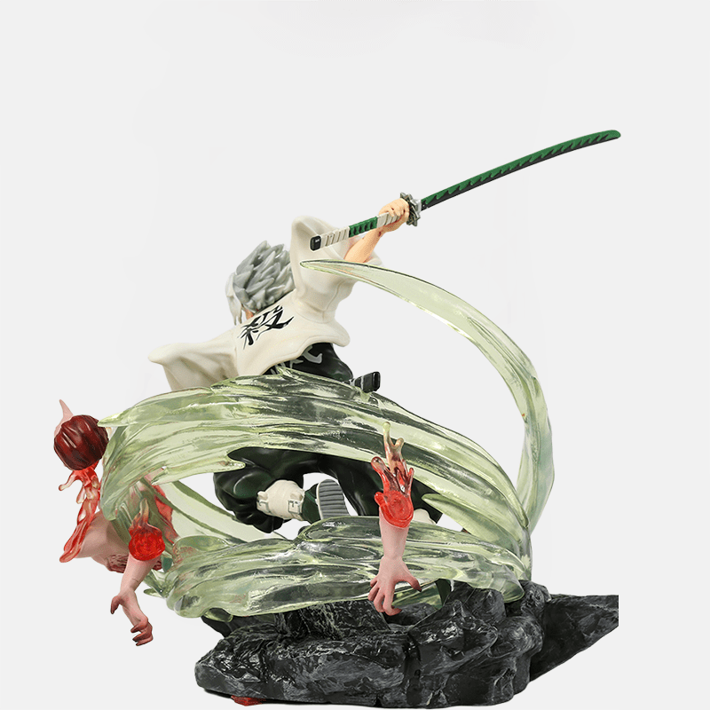 Illuminez votre collection Demon Slayer avec la figurine LED de Sanemi Shinazugawa, le Pilier du Vent légendaire !