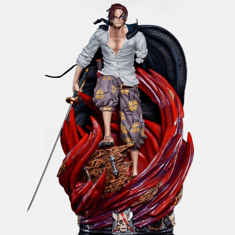 Figurine de Shanks le Roux de One Piece, le pirate légendaire.