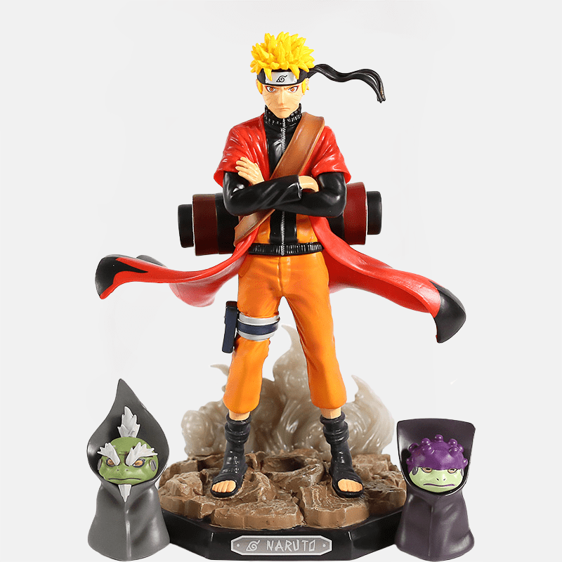 Figurine LED Naruto Ermite : Naruto en pleine puissance avec Shima et Fukasaku !