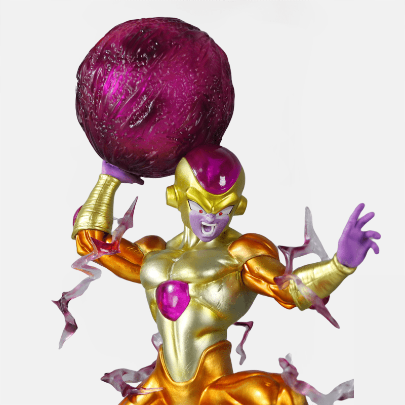 La figurine LED Golden Freezer : la majesté dorée du tyran galactique dans votre collection Dragon Ball Super