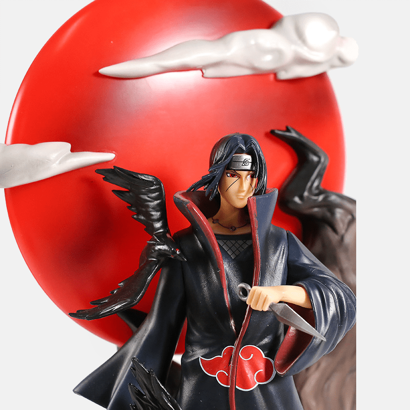Découvre la splendide Figurine LED Naruto Itachi Lune Rouge, un incontournable pour les fans de la saga !